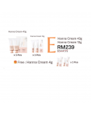 Hanna【E｜Hanna Cream 43gm x2pcs + Hanna Cream 13gm x2pcs FREE Hanna Cream 4g x2pcs 】（1-3工作天發貨）