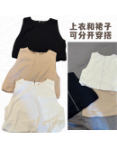 【韓系極簡老錢風套裝｜柔軟西裝面料】（現貨）