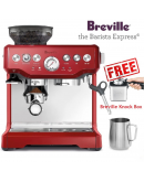 【Breville BES870 Barista Express Espresso Machine｜Red】(Free Knock Box + 500g Coffee Beans + 3 years warranty)