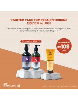 Essential【修復防固入門組合 : Volume Boost/ Repair Restore Shampoo 500ml x1 + Conditioner 270g x1】(商家 2-3天發貨) 