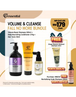 Essential【Package C : 1x Volume Boost Shampoo 500ml + 1x Conditioner 270ml + 1x Tonic 50ml FREE Ginger Blossom Shampoo 60ml 】(1-3天發貨)