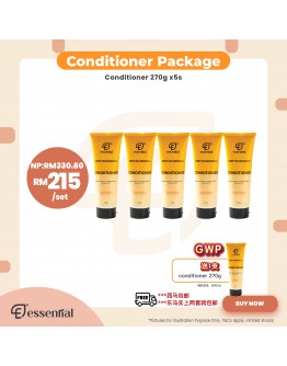 【Essential Conditioner package : Conditioner 270g x5 (FREE Conditioner 270g x1)】【商家2-3天發貨】