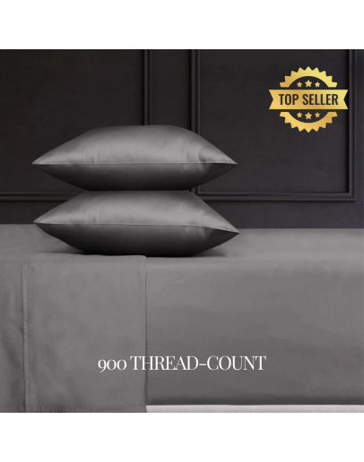 Katin Life【Silver Smoke | 4 IN 1 Bedset | 100% Pure Egyptian Cotton】