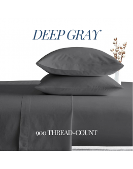 Katin Life【Deep Gray | 4 IN 1 Bedset | 100% Pure Egyptian Cotton】