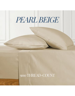 Katin Life【Pearl Beige | 4 IN 1 Bedset | 100% Pure Egyptian Cotton】