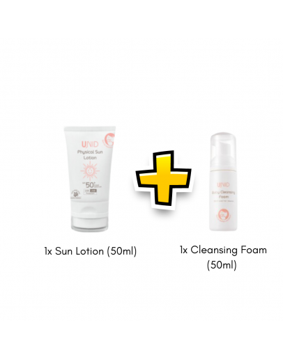 UNID【Set B - Sun Lotion 50ml x1 + Cleansing Foam 50ml x1 】【商家1-3天發貨】 