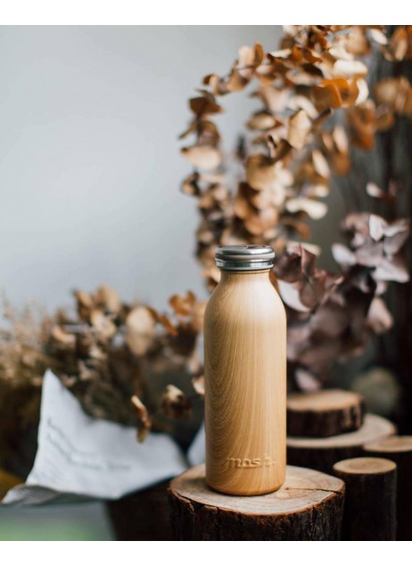 Mosh! Milk Bottle 450ML BROWN WOOD【現貨】